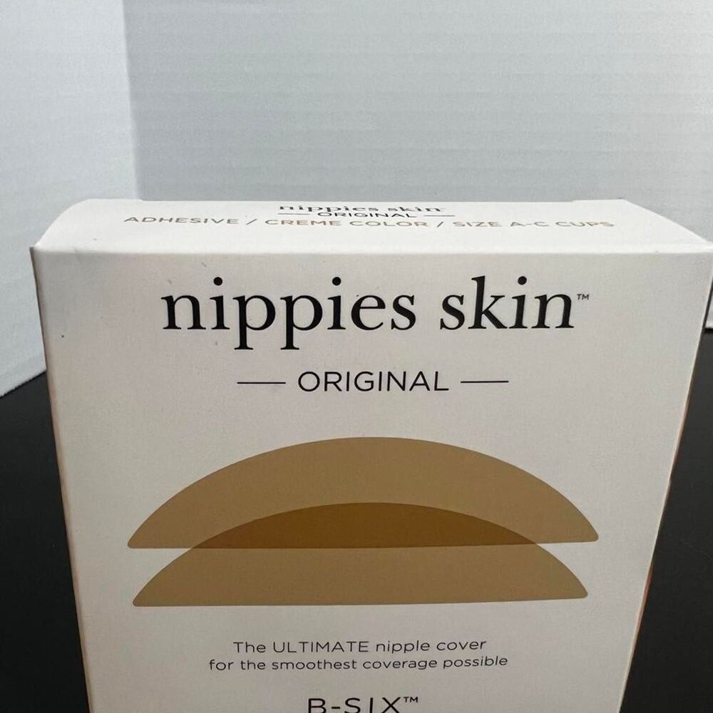 B-SIX Nippies Skin Original Adhesive Silicone Nipple Covers Creme Size 1 3" NIB